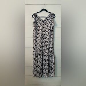 Banana Republic maxi sundress with tie shoulder bows